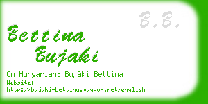 bettina bujaki business card